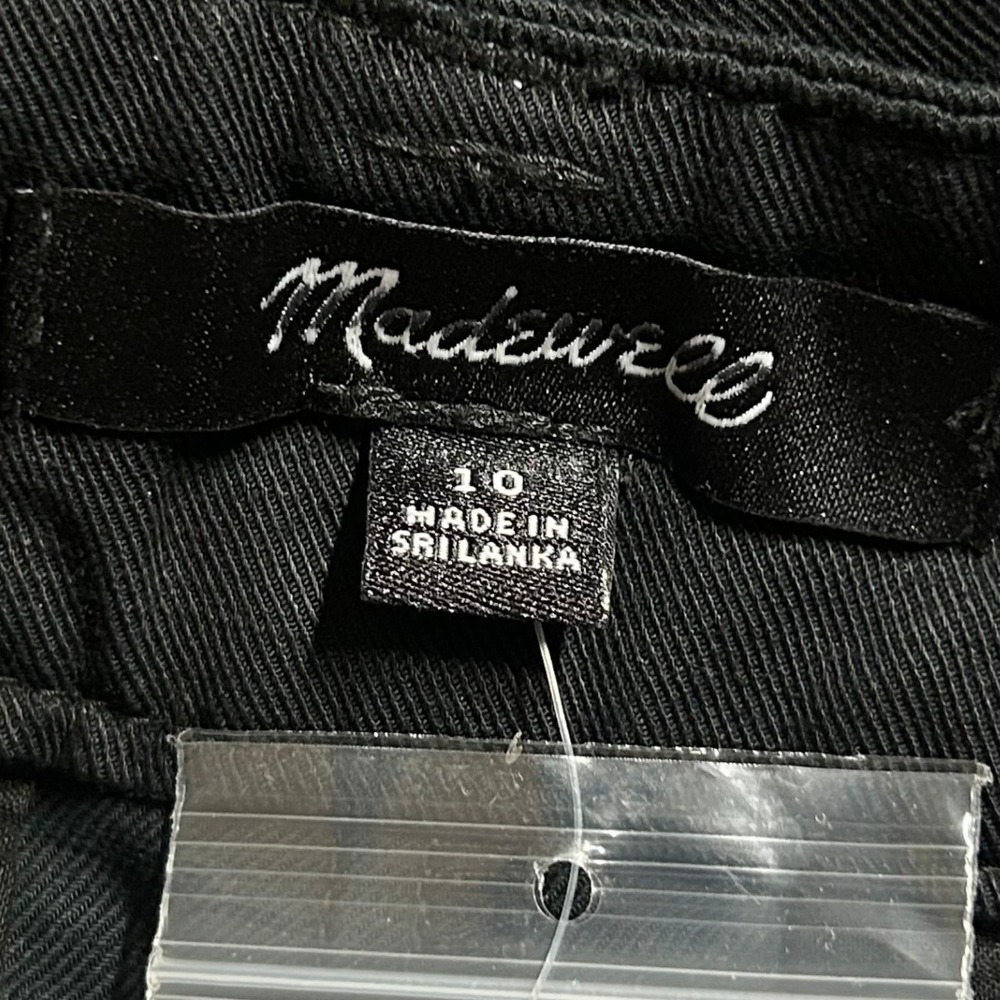 Madewell Women's True Black Barrel Leg Drapey Twill Career Dress Pants 10 New - Picture 7 of 9